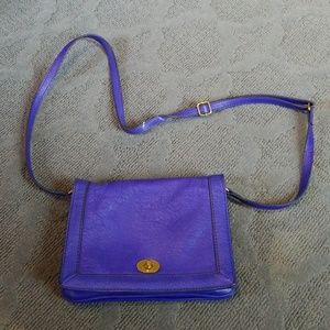 100% leather JCrew Electric Blue Cross body bag